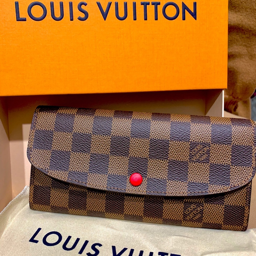 LOUIS VUITTON Emilie Damier Ebene Wallet